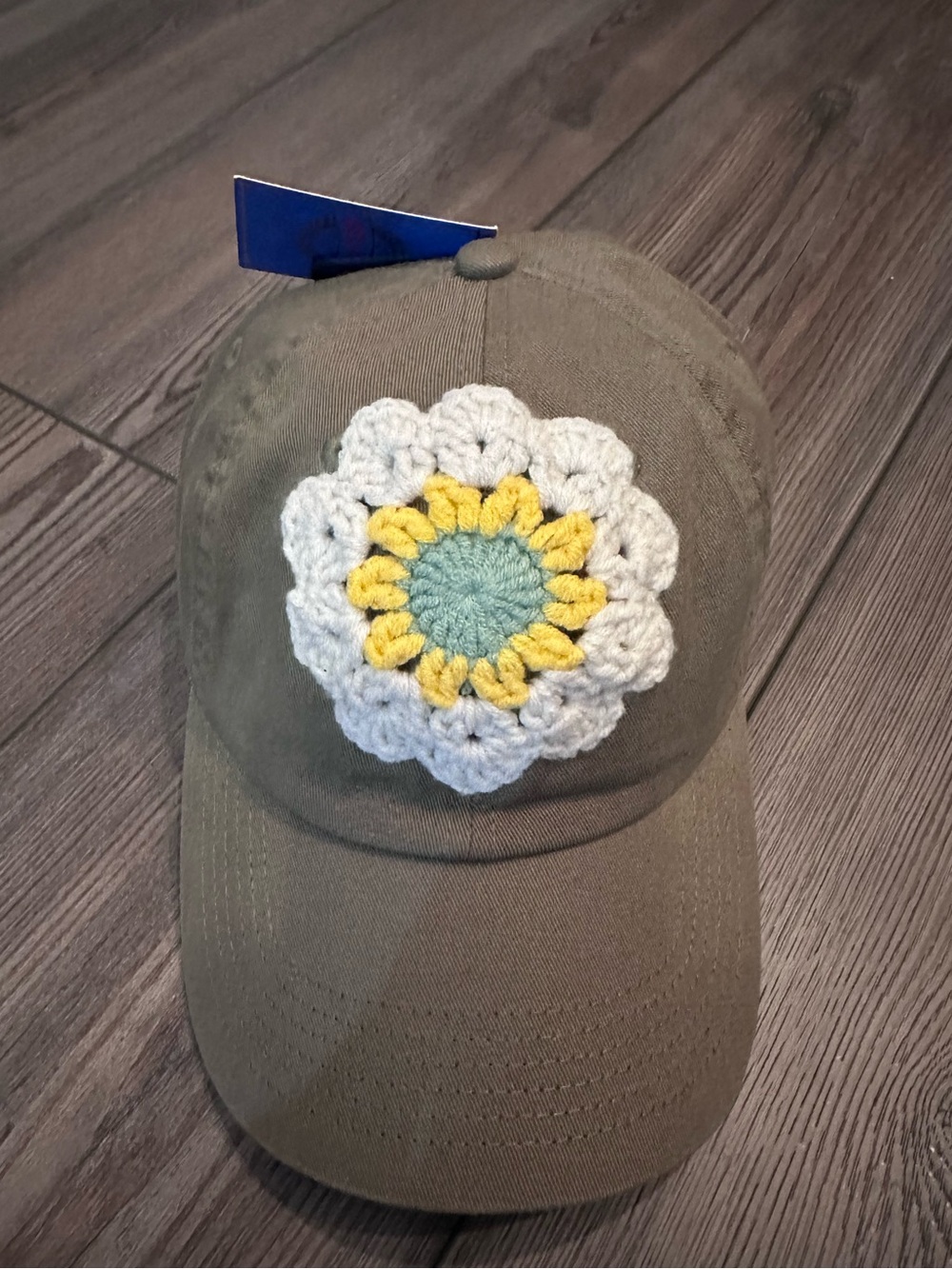 Crochet Flower Daisy Hat Baseball Hat Grannycore Handmade Hat